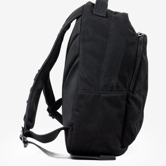Y-3 Logo Embroidered Black Canvas Backpack - Picture 3 of 16